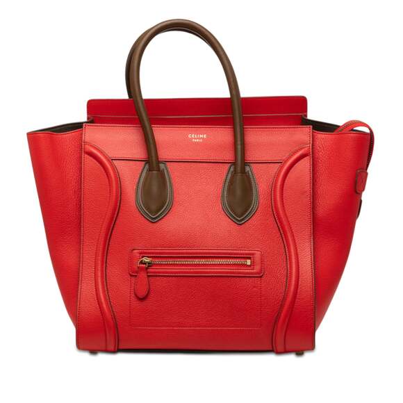 Celine Handbags - Celine Bicolor Luggage Bag Nubuck Mini #376028C98B
